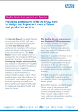 Quality, Service Improvement and Redesign: Providing participants with the know-how to design and implement more efficient and productive services [Updated 9th September 2021]